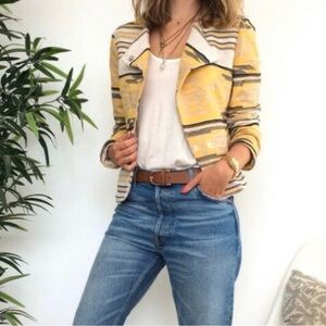 Zara jacket Aztec jacquard blazer